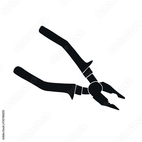 Vector hand drawn doodle sketch pliers isolated on white background