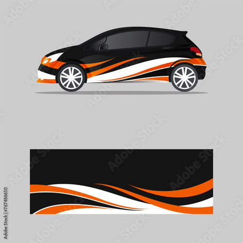 wrapping car decal Wavy stylish design