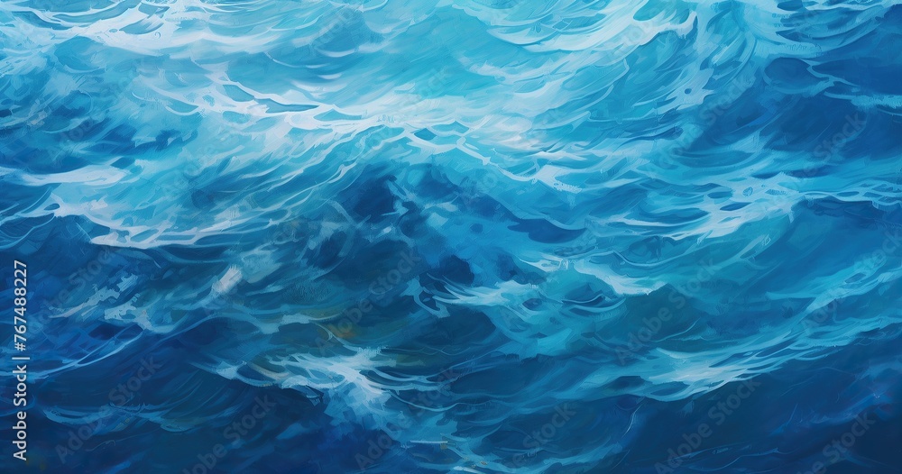 beautifull underwater view of ocean waves, water texture, close up, hyper realistic oil painting, in the style of abstract 