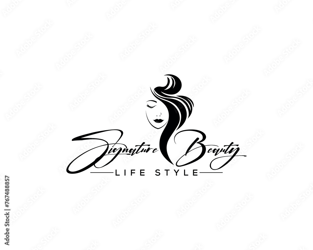 Fototapeta premium Signature Beauty Life Style Font Calligraphy Logotype Script Font Type Font lettering handwritten beauty icon
