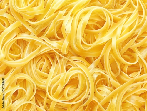 Closeup Capture of Spaghetti Pasta, Perfect for Background or Texture Use