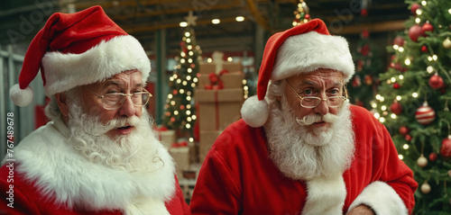 Two Santa Clauses are conce...