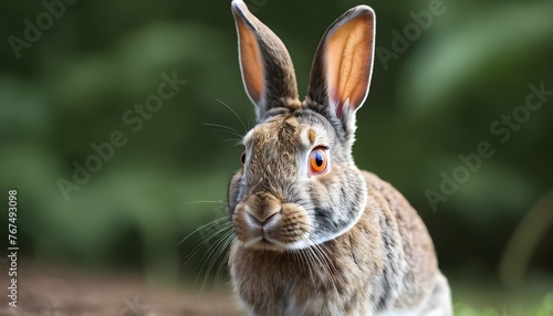 A Rabbit With Bright Eyes Looking Around © Iasia