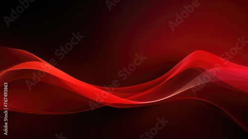 Abstract Cool Red Wave Background Image