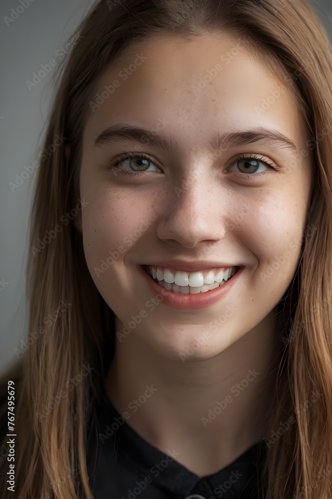Cooperate head shot of 2 student smiling Cooperate head shot of 2 student smiling