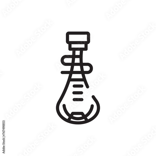Lute Music Pipa Line Icon