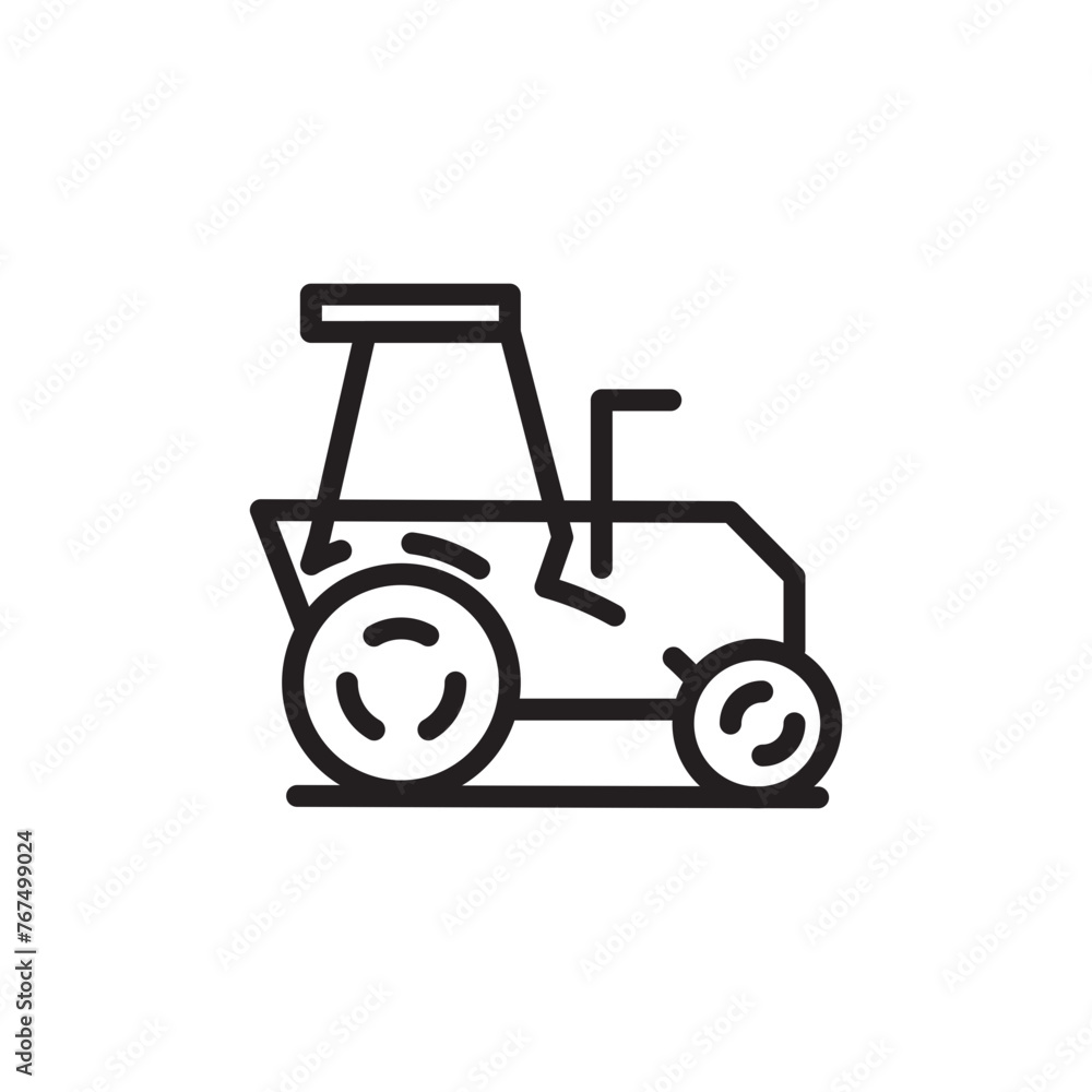 Build Fabric Tractor Line Icon Build Fabric Tractor Line Icon