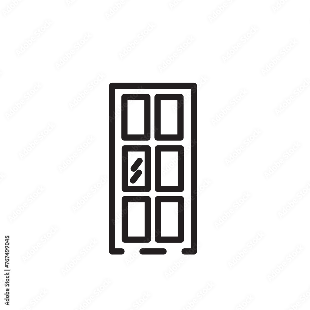 Build Fabric Window Line Icon Build Fabric Window Line Icon