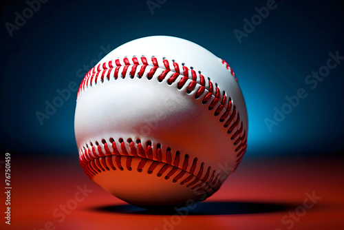 Baseball on a table with a dark background. equipment and sports item