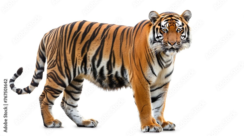 Obraz premium a tiger stunning isolated white background
