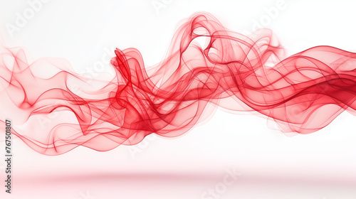 Red Smoke abstract white background. © Wasin Arsasoi