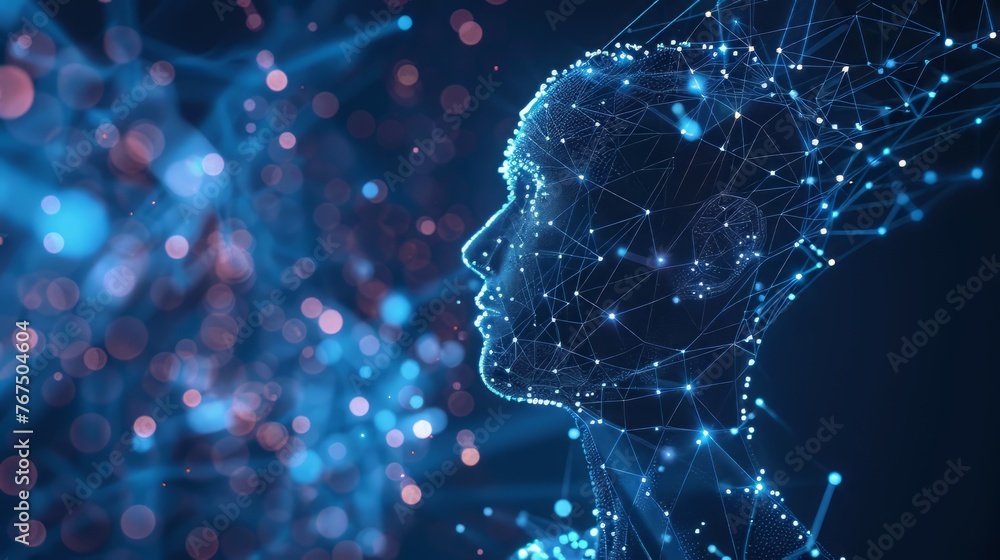 Artificial intelligence Face Hologram Artificial intelligence Face Hologram