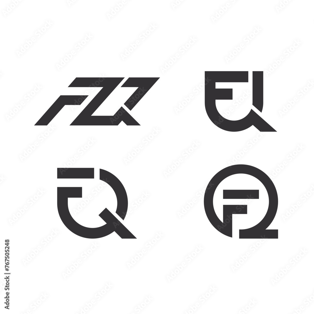 FQ letter logo icon vector illustration