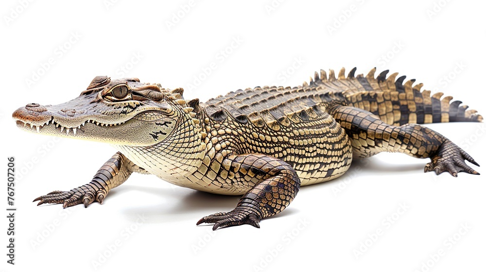 Naklejka premium crocodile isolated on white background