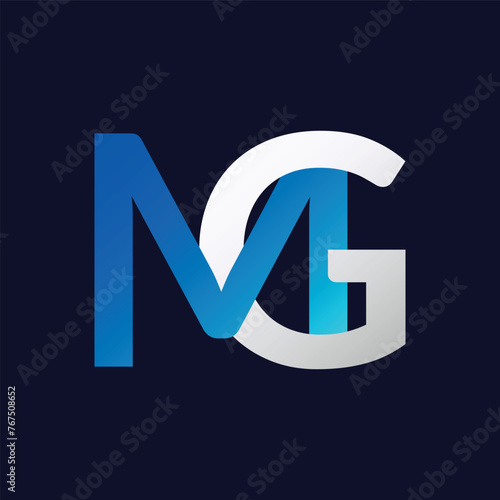 MG Letter logo design vector template.