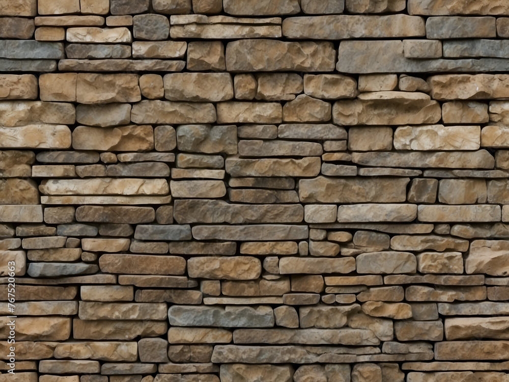 Wall with rectangular stones stacked on top of each other