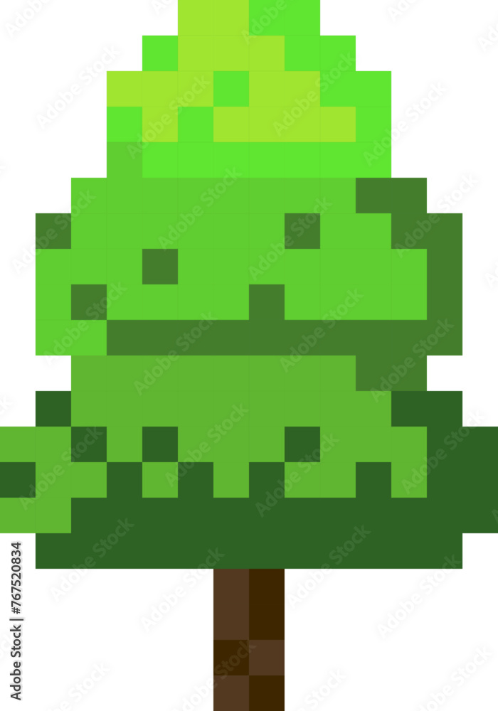 Fototapeta premium Pixel Art Tree