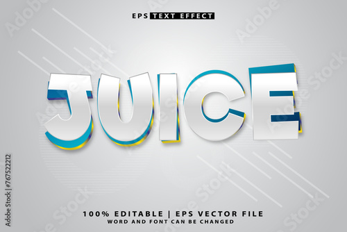 juice 3d editable text effect