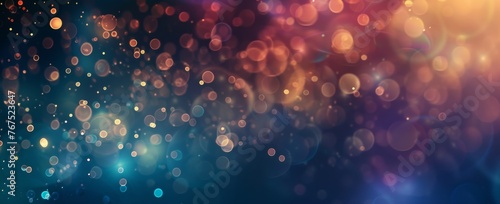 Captivating bokeh effect background with a gradient from warm to cool tones, perfect for creating an enchanting and magical atmosphere.