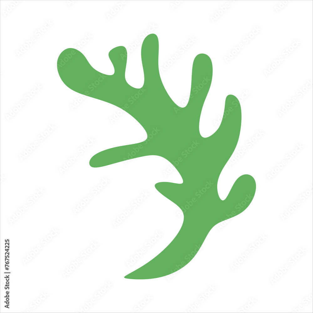 Algae plant abstract vector element Algae plant abstract vector element