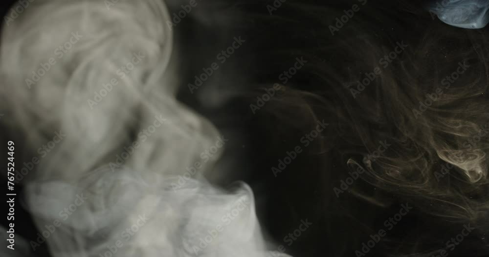 Enigmatic White Smoke Patterns In Close-Up View