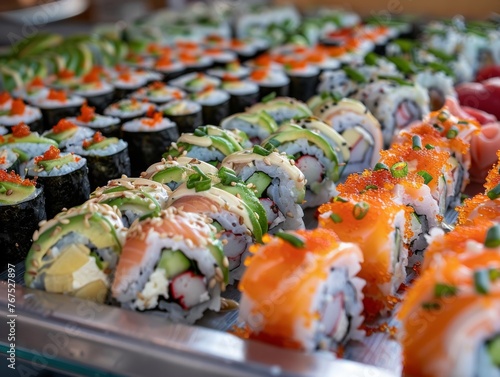 Healthy sushi options rich in vitamins