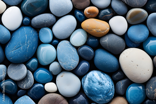 background texture set of different stones pebbles. geology and minerals