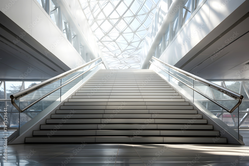 large staircase in a modern building. architecture and indoor design large staircase in a modern building. architecture and indoor design