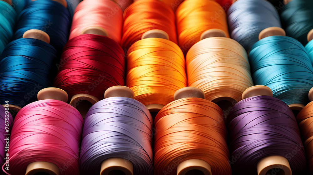 Collection of various bobbins, textile industry Collection of various bobbins, textile industry