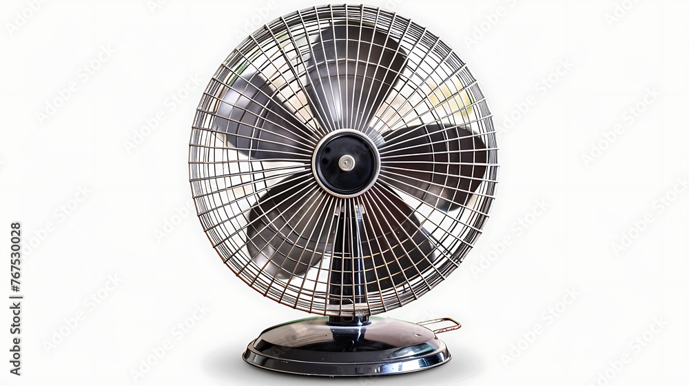 Electric fans isolated background, home appliances that facilitate adjusting the atmosphere to be comfortable.