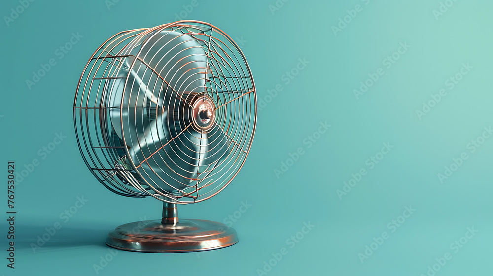 Electric fans isolated background, home appliances that facilitate adjusting the atmosphere to be comfortable.