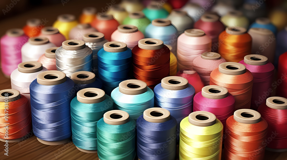 Collection of various bobbins, textile industry Collection of various bobbins, textile industry