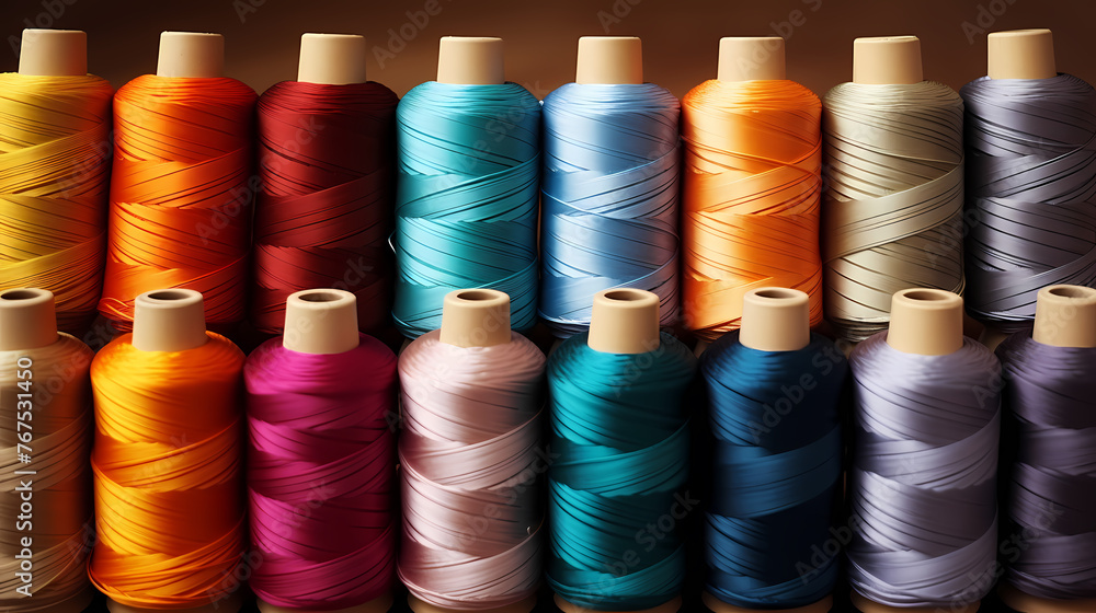 Collection of various bobbins, textile industry Collection of various bobbins, textile industry