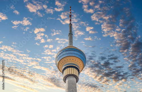 CCTV Tower in Beijing, China at sunset