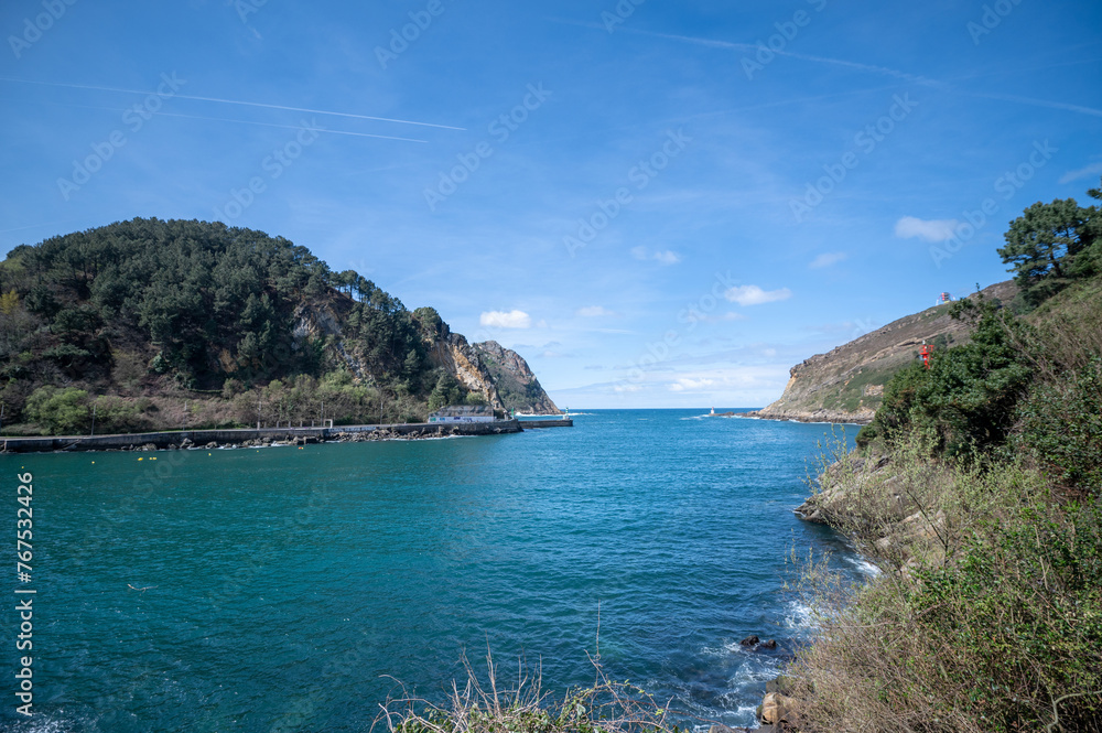 Fototapeta premium Landscape in the fishing and tourist town of Pasaia in the Province of Guipúzcoa in March 2024