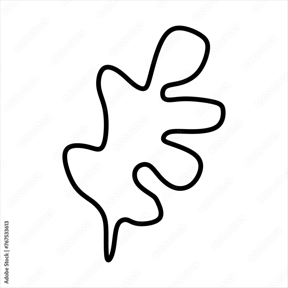 Outline Algae Plant Abstract Vector Element Outline Algae Plant Abstract Vector Element