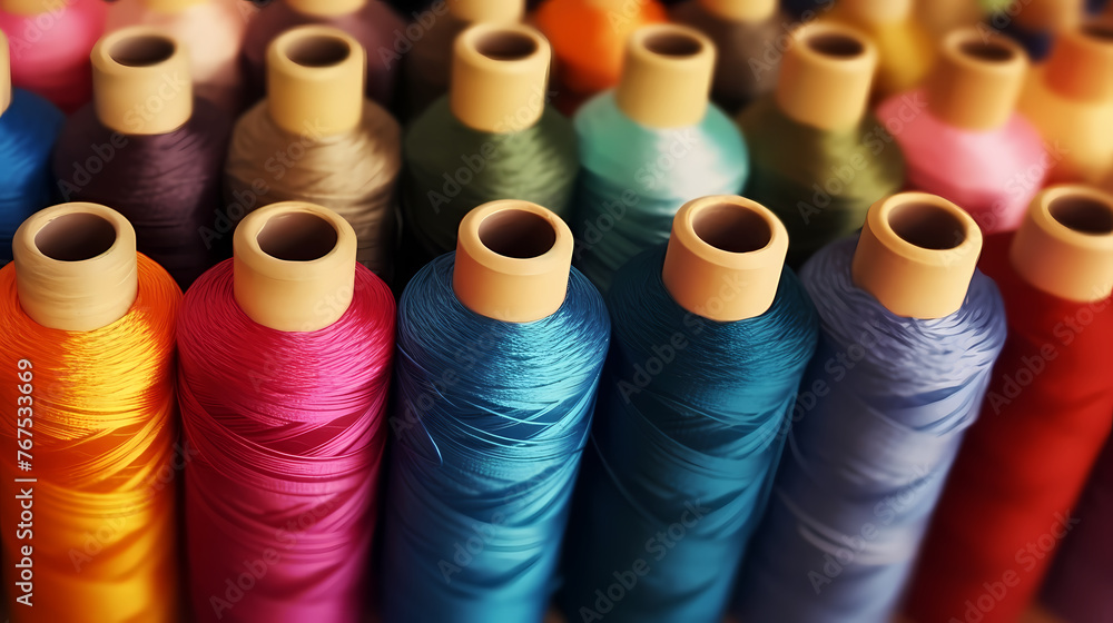 Collection of various bobbins, textile industry Collection of various bobbins, textile industry