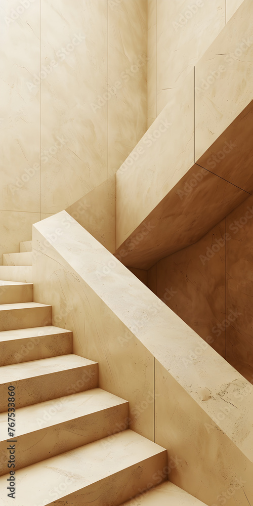 Abstract Geometric Staircase Background Illustrating Confusion in a Single Hue Abstract Geometric Staircase Background Illustrating Confusion in a Single Hue