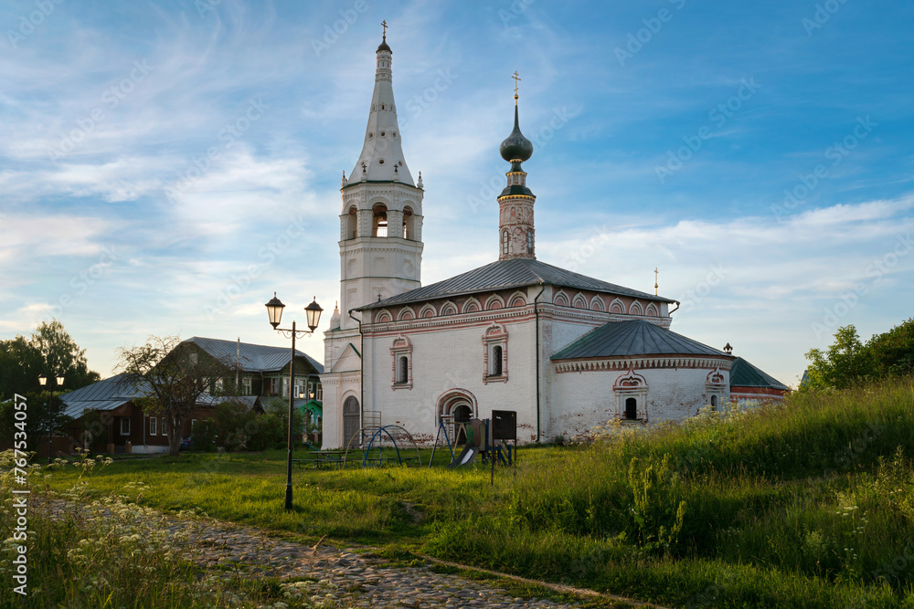 View of the Church of St. Nicholas the Wonderworker (Nikolskaya Church) on a sunny summer day, Suzdal, Vladimir region, Russia