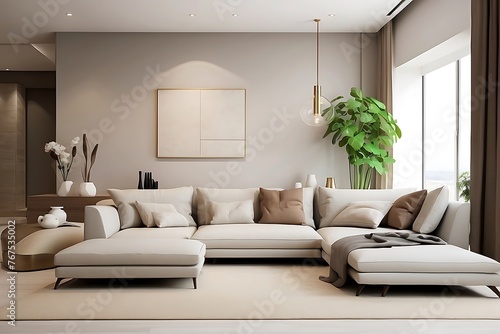 modern living room with sofa