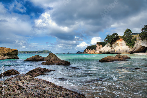 The bay just off the beach at Cathedral Cove Coromandel