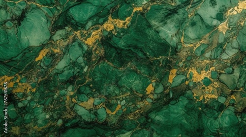 Green Marble with golden texture background © BACKART