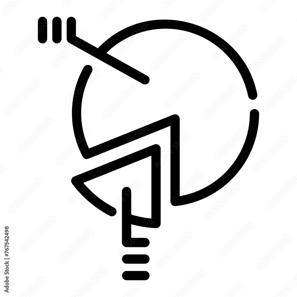 Fototapeta premium pie chart Line Icon