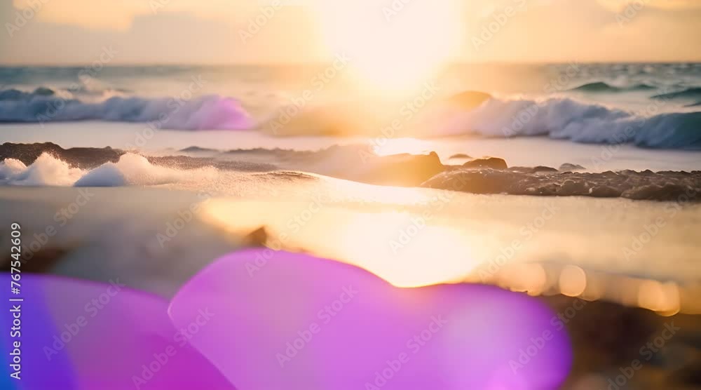 Blur tropical beach with bokeh sun light wave abstract background Blur tropical beach with bokeh sun light wave abstract background