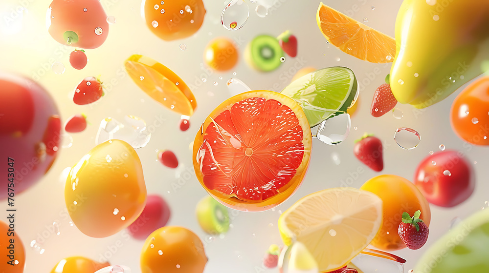 Fun fruits wallpaper, add vitamins and minerals to the body Fun fruits wallpaper, add vitamins and minerals to the body