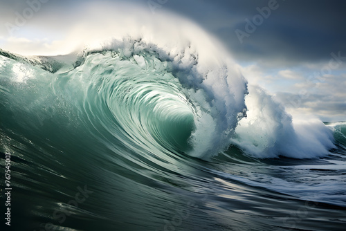 ocean shore wave closeup. surfing on the sea wave