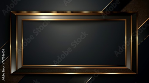Modern dark gold overlapping dimension line bar design, technological background photo