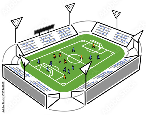 サッカー場-鳥観図