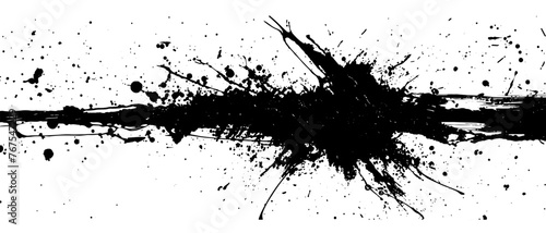 Wallpaper Mural artistic texture of ink brush strokes, Isolated ink splashes and drops. Different handdrawn spray design, grunge splash Torontodigital.ca
