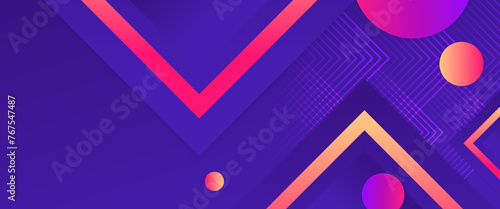 Colorful abstract gradient banner with shapes. For business banner, formal backdrop, prestigious voucher, luxe invite, wallpaper and background